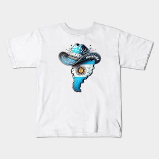 Argentina Country Flag and Hat Kids T-Shirt